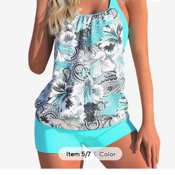 Women's Tankini 2-pc  Modest Swimsuit - Picture 1 of 15
